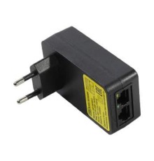 ORIENT SAP-48POEV2, PoE инжектор питания 24Вт, AC 100-240V/ DC 48V, 0.5A, вход: RJ45 LAN 10/100/1000Mbps, выход: RJ45 PoE тип A (1/2+,3/6-), совместим с оборудованием PoE IEEE 802.3af, вилка с кабелем