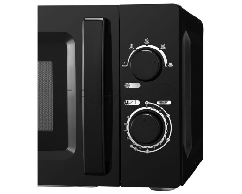 Микроволновая печь Hyundai HYM-M2008 черный, 20 л, 700 Вт, переключатели - поворотный механизм