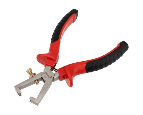 [Монтажный инструмент] Rexant (12-4646) Плоскогубцы для зачистки проводов 160 мм никелированные, двухкомпонентные рукоятки