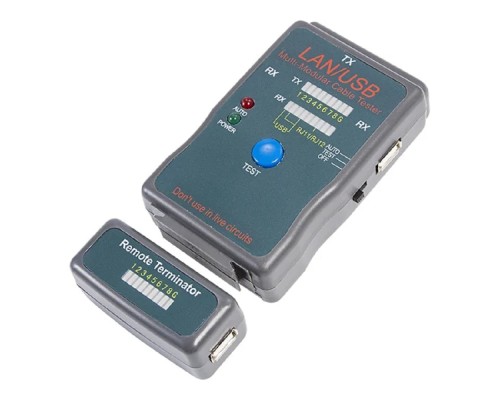 [Инструменты] Rexant (12-1011) Тестер кабеля универсальный RJ-45+USB 251454