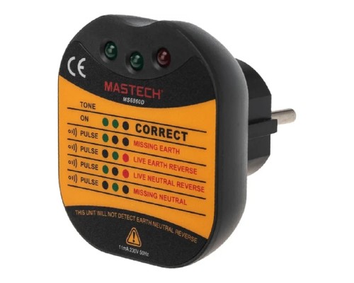 [Инструменты] Mastech (13-1260) Тестер розеток MS6860D