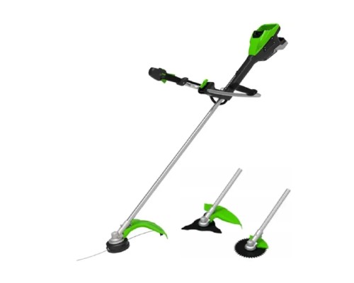 [Триммер] Greenworks TB201H Триммер аккумуляторный , 82V, 2,0 кВт, 46 см, c трехлопастным ножом и кусторезом, бесщеточный, без АКБ и ЗУ [2112407]