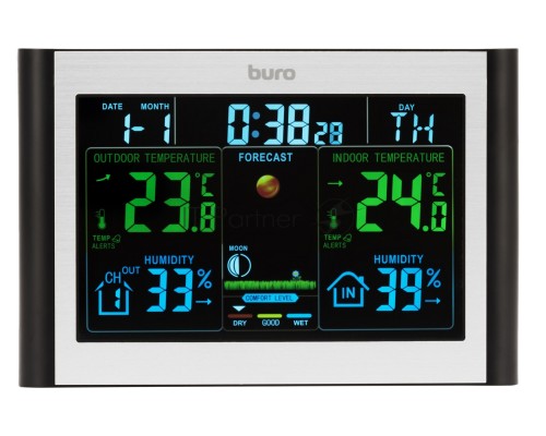 Погодная станция Buro BU-WSH114-COLOR черный