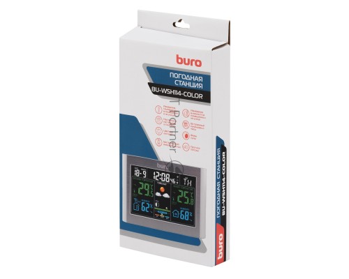 Погодная станция Buro BU-WSH114-COLOR черный