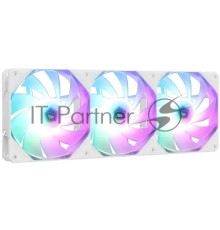 Вентилятор ID-COOLING TF-12025-ARGB-TRIO-SNOW (3 in 1) 120x120x25мм (20шт./кор, PWM, резиновые углы, снежно-белый, ARGB, 500-1500об/мин)  BOX