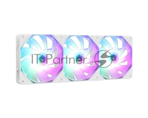 Вентилятор ID-COOLING TF-12025-ARGB-TRIO-SNOW (3 in 1) 120x120x25мм (20шт./кор, PWM, резиновые углы, снежно-белый, ARGB, 500-1500об/мин)  BOX