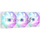 Вентилятор ID-COOLING TF-12025-ARGB-TRIO-SNOW (3 in 1) 120x120x25мм (20шт./кор, PWM, резиновые углы, снежно-белый, ARGB, 500-1500об/мин)  BOX