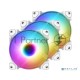 Вентилятор ID-COOLING TF-12025-ARGB-TRIO-SNOW (3 in 1) 120x120x25мм (20шт./кор, PWM, резиновые углы, снежно-белый, ARGB, 500-1500об/мин)  BOX