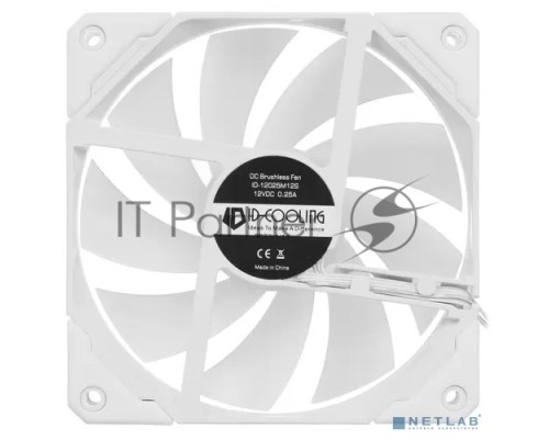 Вентилятор ID-COOLING TF-12025-ARGB-TRIO-SNOW (3 in 1) 120x120x25мм (20шт./кор, PWM, резиновые углы, снежно-белый, ARGB, 500-1500об/мин)  BOX