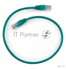 Патч-корд UTP Cablexpert PP12-0.5M/G кат.5e, 0.5м, литой, многожильный (зелёный)