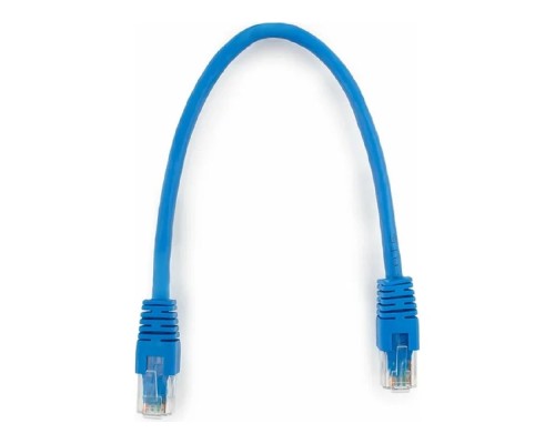 [Коммутационный шнур] Патч-корд UTP Cablexpert PP6U-0.25M/B кат.6, 0.25м, литой, многожильный (синий)