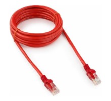 Патч-корд UTP Cablexpert PP12-3M/R кат.5e, 3м, литой, многожильный (красный)