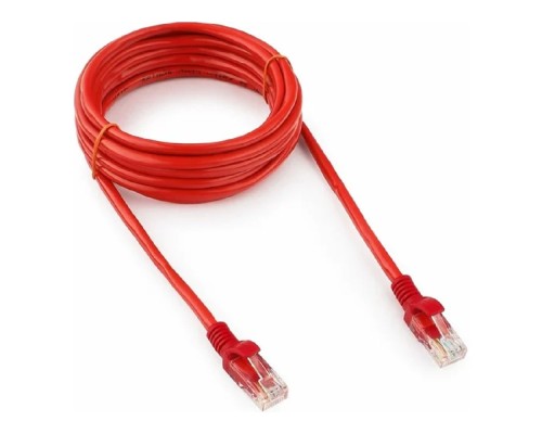 [Коммутационный шнур] Патч-корд UTP Cablexpert PP12-3M/R кат.5e, 3м, литой, многожильный (красный)
