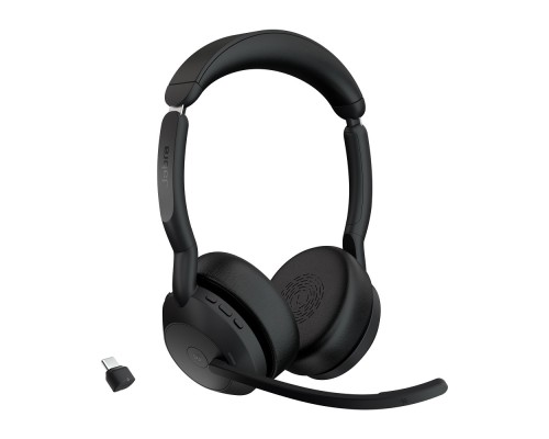 [Гарнитура] Jabra 25599-999-899Наушники с микрофоном Jabra Evolve2 55, Link380c MS Stereo черный накладные BT оголовье (25599-999-899)