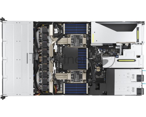 Серверная платформа ASUS RS700-E10-RS4U 1x SFF8643 + 2x SFF8654x8, 4x trays (4x NVMe/SAS/SATA on the backplane, 4 NVMe to m/b), 1x OCP 3.0, 2x X710-AT2 10G, DVD-RW, 2x 800W