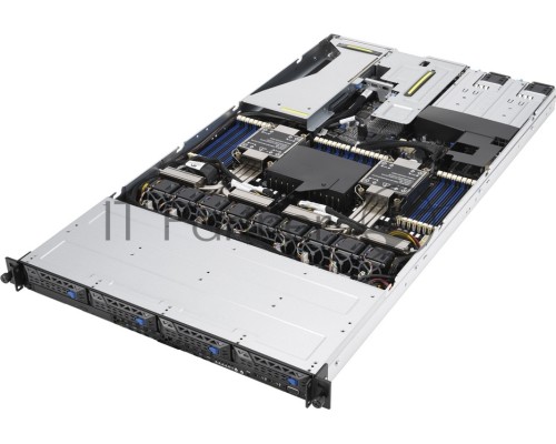 Серверная платформа ASUS RS700-E10-RS4U 1x SFF8643 + 2x SFF8654x8, 4x trays (4x NVMe/SAS/SATA on the backplane, 4 NVMe to m/b), 1x OCP 3.0, 2x X710-AT2 10G, DVD-RW, 2x 800W
