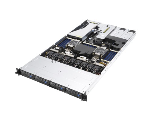Серверная платформа ASUS RS700-E10-RS4U 1x SFF8643 + 2x SFF8654x8, 4x trays (4x NVMe/SAS/SATA on the backplane, 4 NVMe to m/b), 1x OCP 3.0, 2x X710-AT2 10G, DVD-RW, 2x 800W