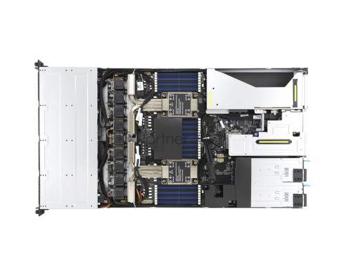 Серверная платформа ASUS RS700-E10-RS4U 1x SFF8643 + 2x SFF8654x8, 4x trays (4x NVMe/SAS/SATA on the backplane, 4 NVMe to m/b), 1x OCP 3.0, 2x X710-AT2 10G, DVD-RW, 2x 800W