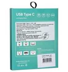 Кабель-адаптер USB Type-Cm --> DP1.4v (m) 8K@60Hz, 1.8m , Alum Shell,VCOM <CU480MC-1.8M>
