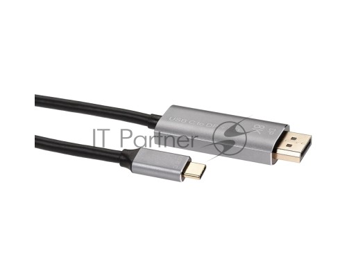 Кабель-адаптер USB Type-Cm --> DP1.4v (m) 8K@60Hz, PD 100W,1.8m , Alum Shell,VCOM <CU480MCPD-1.8M>