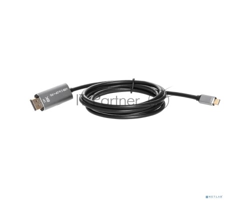 Кабель-адаптер USB Type-Cm --> DP1.4v (m) 8K@60Hz, PD 100W,1.8m , Alum Shell,VCOM <CU480MCPD-1.8M>