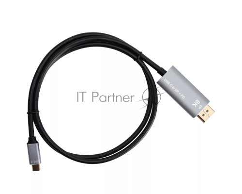Кабель-адаптер USB Type-Cm --> DP1.4v (m) 8K@60Hz, PD 100W,1.8m , Alum Shell,VCOM <CU480MCPD-1.8M>