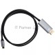 Кабель-адаптер USB Type-Cm --> DP1.4v (m) 8K@60Hz, PD 100W,1.8m , Alum Shell,VCOM <CU480MCPD-1.8M>