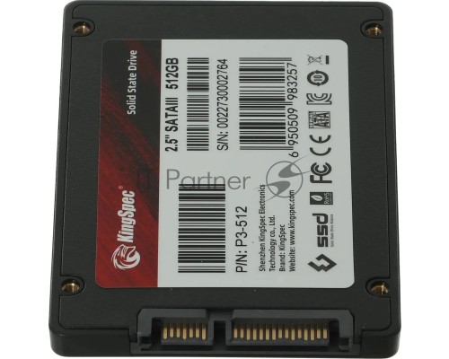 Накопитель SSD Kingspec 512Gb SATA III P3-512 2.5