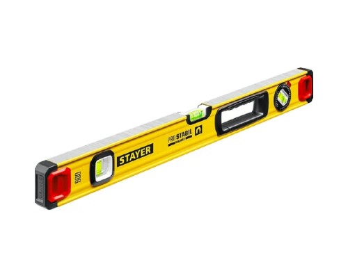 [Шпатели, мастерки, кельмы, терки, гладилки] Уровень Stayer 3480-060 60см, магнитный, глазков: 3шт