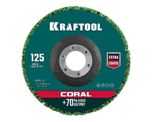 [Клещи ] Диск абразивный Kraftool 36599-125,  универсальный,  125мм,  22.2мм