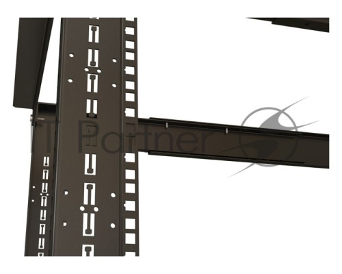 Стойка двухрамная Hyperline ORK2A-4268-RAL9005 42U 550ммX850мм 1000кг черный