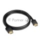Кабель GCR 1.0m HDMI 1.4, 30/30 AWG, позолоченные контакты, FullHD, Ethernet 10.2 Гбит/с, 3D, 4Kx2K, экран