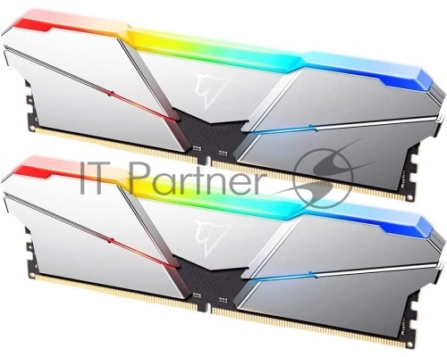 Оперативная память Netac 16Gb DDR5 4800Mhz DIMM (8Gbx2), NTSRD5P48DP-16S, RGB, CL40, Silver