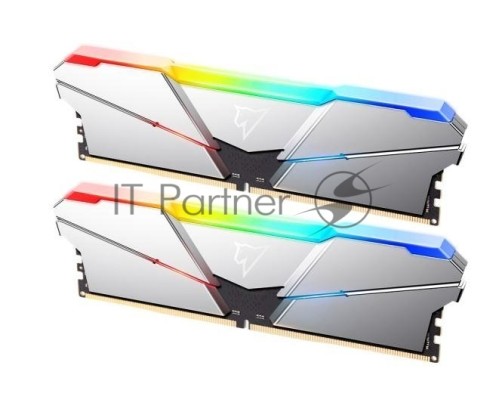 Оперативная память Netac 16Gb DDR5 4800Mhz DIMM (8Gbx2), NTSRD5P48DP-16S, RGB, CL40, Silver