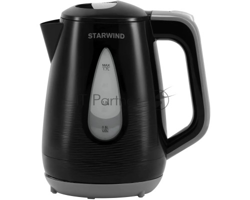 Чайник электрический Starwind SKP2316 1.7л. 2200Вт черный/серый (корпус: пластик)