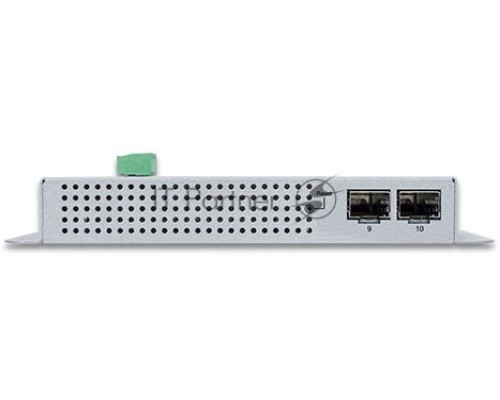 Коммутатор PLANET WGS-5225-8P2S IP30, IPv6/IPv4, L2+ 8-Port 10/100/1000T 802.3at PoE + 2-Port 1G/2.5G SFP Wall-mount Managed Switch (-40~75 degrees C, dual power input on 48-56VDC terminal block and power jack, ERPS Ring, 1588, Modbus TCP, ONVIF, SNMPv3,