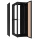 Шкаф коммутационный C3 Solutions Practic.3 24-66.GF12.SD2.BF11 B (NT435076) напольный 24U 600x600мм пер.дв.стекл задн.дв.двуст. 2 бок.пан. направл.под закл.гайки 1300кг черный 510мм 56кг IP20 сталь