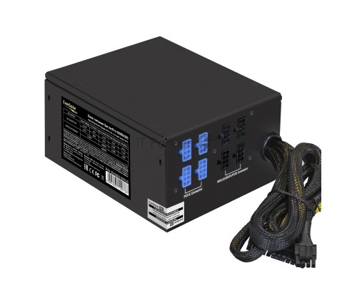 Серверный БП 600W ExeGate ServerPRO-600RADS (ATX, for 3U+ cases, APFC, КПД 80% (80 PLUS), 14cm fan, 24pin, (4+4)pin, PCIe, 5xSATA, 4xIDE, FDD, Cable Management, black)