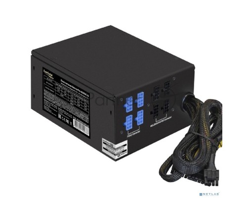 Серверный БП 600W ExeGate ServerPRO-600RADS (ATX, for 3U+ cases, APFC, КПД 80% (80 PLUS), 14cm fan, 24pin, (4+4)pin, PCIe, 5xSATA, 4xIDE, FDD, Cable Management, black)