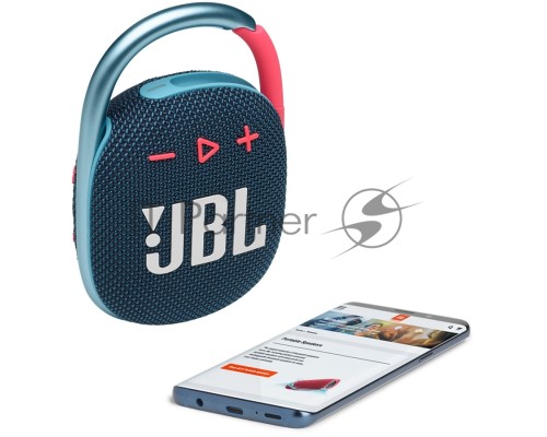 Акустическая система 1.0 BLUETOOTH CLIP 4 BLUE/PINK JBL