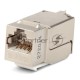 Вставка Keystone Jack RJ-45(8P8C) Hyperline KJNE-8P8C-C6-90-SH-F-WH, категория 6, экранированная, 110 IDC, заделка с помощью NE-TOOL, белая