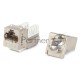 Вставка Keystone Jack RJ-45(8P8C) Hyperline KJNE-8P8C-C6-90-SH-F-WH, категория 6, экранированная, 110 IDC, заделка с помощью NE-TOOL, белая