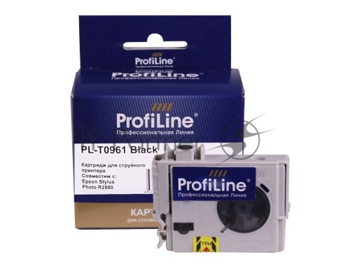 Струйный картридж PL-T0961 для принтеров Epson Stylus Photo R2880 с чернилами Black 11,4 мл ProfiLine