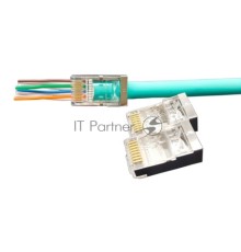 Разъем легкой оконцовки RJ-45 (8P8C) Hyperline PLEZ-8P8C-U-C5-SH-100 под витую пару, категория 5e (50 µ