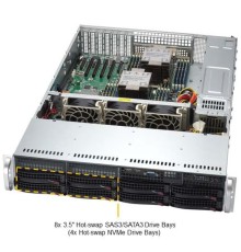 Supermicro SYS-621P-TR - 2U, 2x1200W, 2xLGA4677, iC741, 16xDDR5, 8x3.5