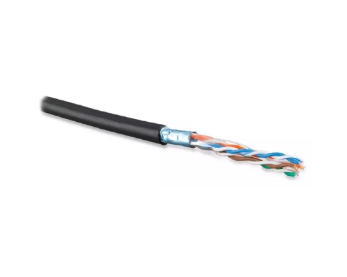 [витая пара] Кабель витая пара Bion BCL-F5460-381 F/UTP, кат.5e, 4x2x0,46 мм AWG 25, медь, одножильный, PE, для внешней прокладки, 305м, черный