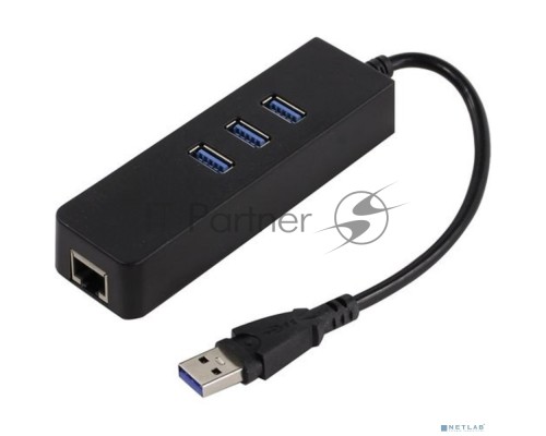 Адаптер KS-is KS-405 с USB хабом USB 3.0 RJ45 LAN Gigabit