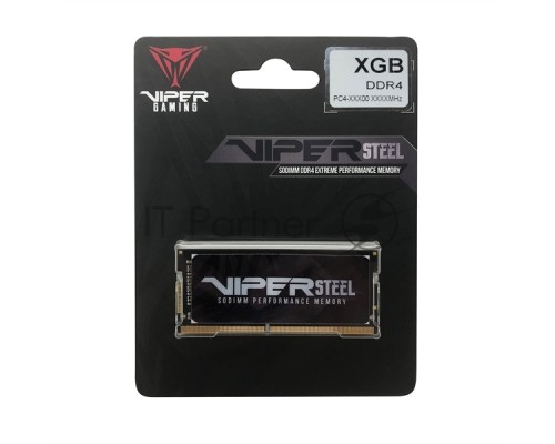 Оперативная память DDR4 8Gb 3200MHz Patriot PVS48G320C8S Steel Series RTL PC4-25600 CL22 SO-DIMM 260-pin 1.2В single rank Оперативная память DDR4 8Gb 3200MHz Patriot PVS48G320C8S Steel Series RTL PC4-25600 CL22 SO-DIMM 260-pin 1.2В single rank