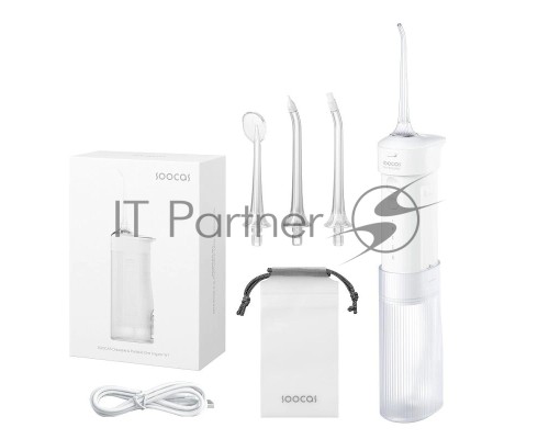 Ирригатор портативный беспроводной Xiaomi (Mi) SOOCAS Portable Oral Irrigator (W1) (4 насадки),  GLOBAL, белый [W1 WHITE]