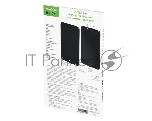 Планшет LCD для заметок и рисования Maxvi MGT-01С black